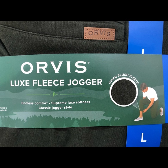Orvis men luxe fleece jogger GREEN‎ - Picture 2 of 4